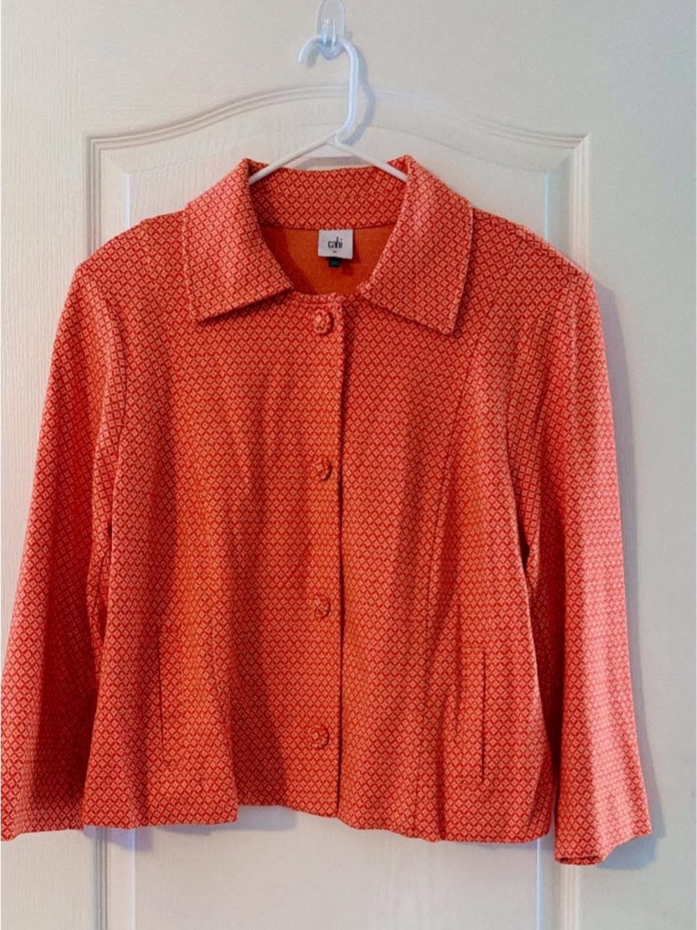 Cabi Women's Coral Patterned Button-Front Jacket